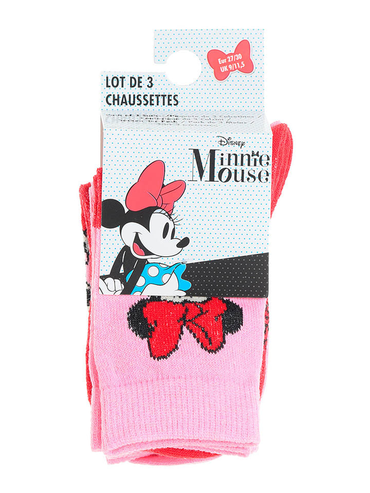 Disney Minnie Mouse 3er-Set: Socken 
