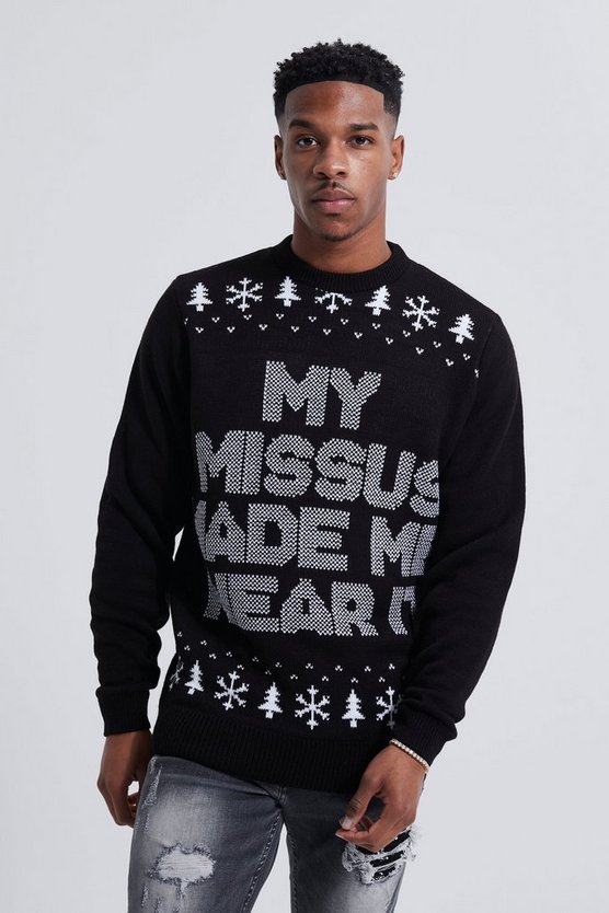 My Missus Made Me Wear It Weihnachtspullover
