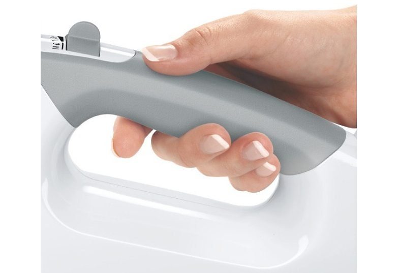 BOSCH Handmixer ErgoMixx MFQ36440, 450 W, 2 Rührbesen, 2 Edelstahl-Knethaken, Pürierstab, Becher