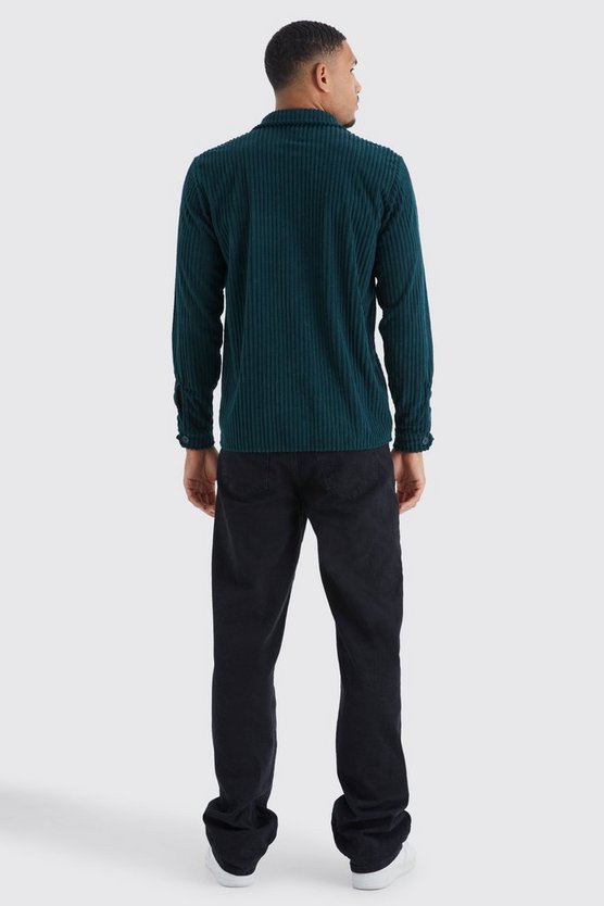 Tall geripptes Overshirt