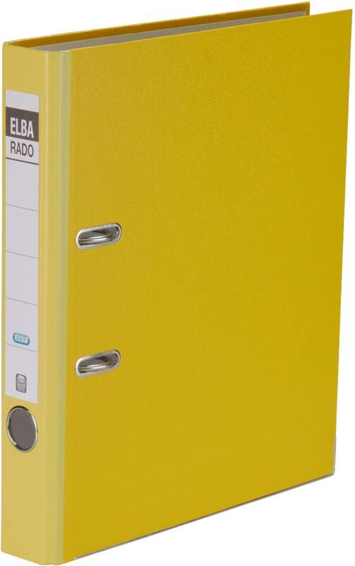 ELBA Rado Brilliant Ordner DIN A4 50 mm Gelb 2 Ringe 100022606 Pappkarton, PP (Polypropylen)