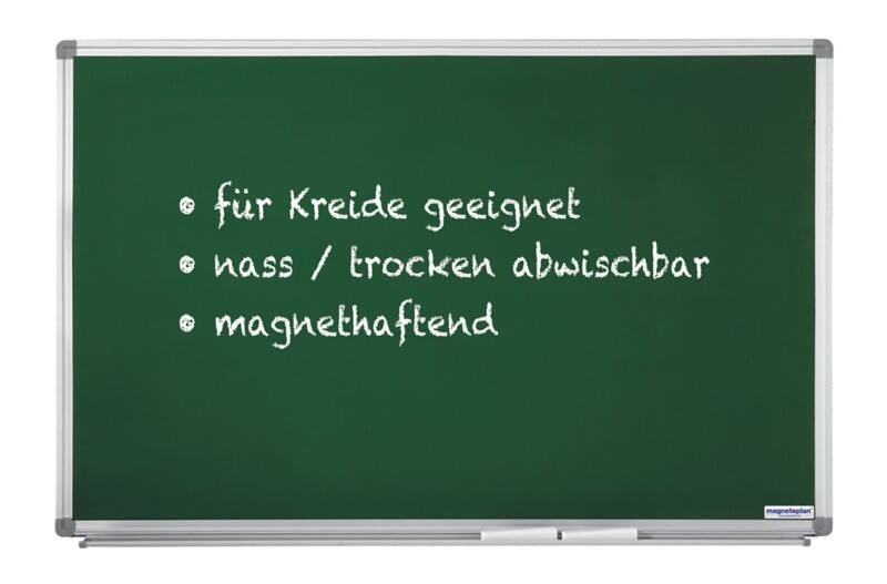 magnetoplan Kreidetafel Stahl Silber, grün 220 x 120 cm