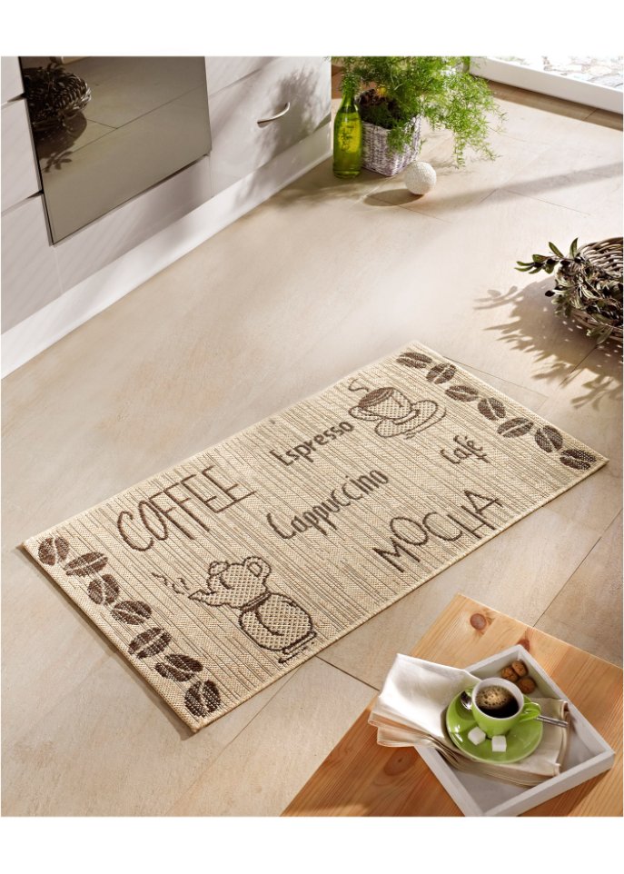 Teppich mit Cappuccino Motiv