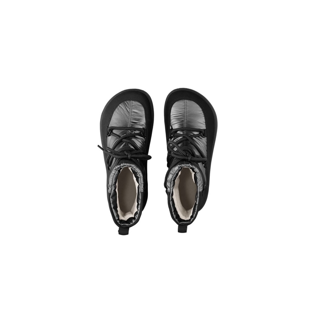 Be Lenka Snowfox Woman Black schwarze Barfuß-Schneestiefel