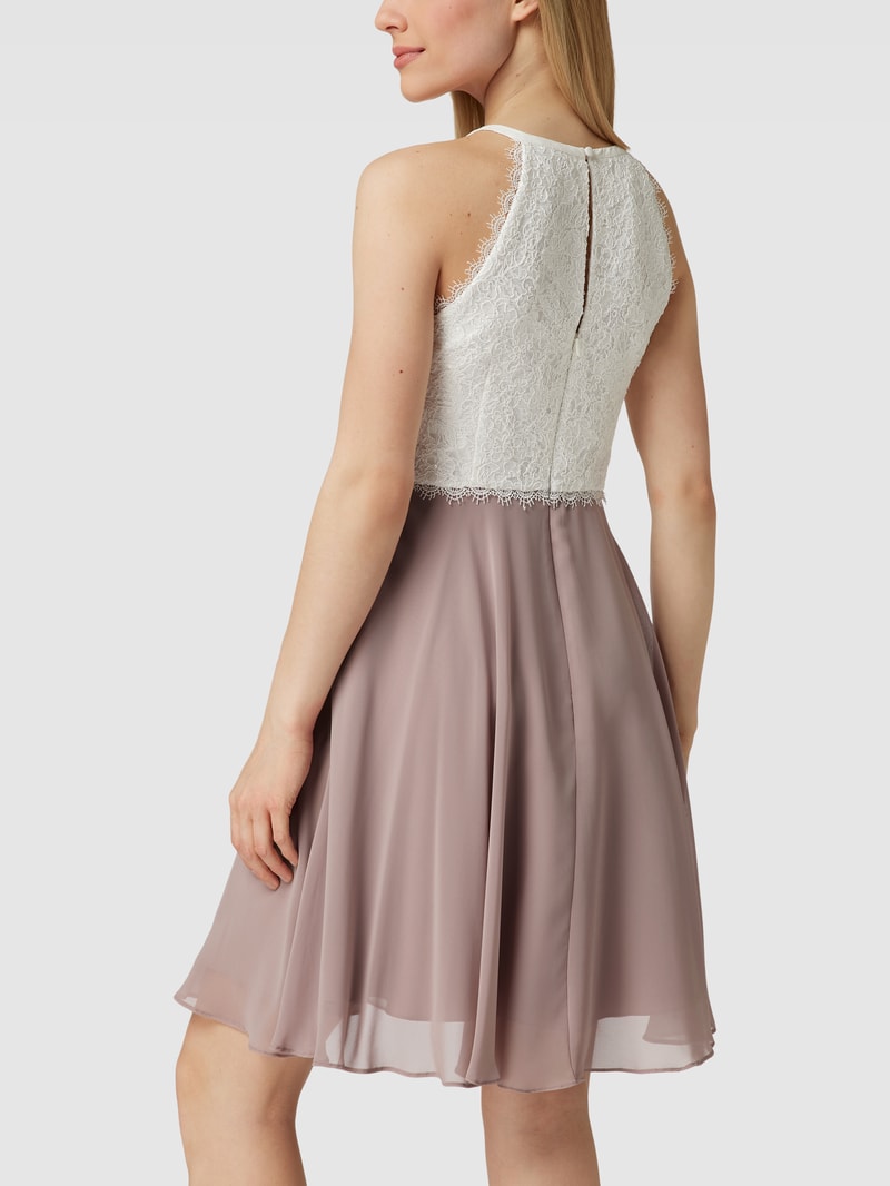 Cocktailkleid in Two-Tone-Machart in mauve