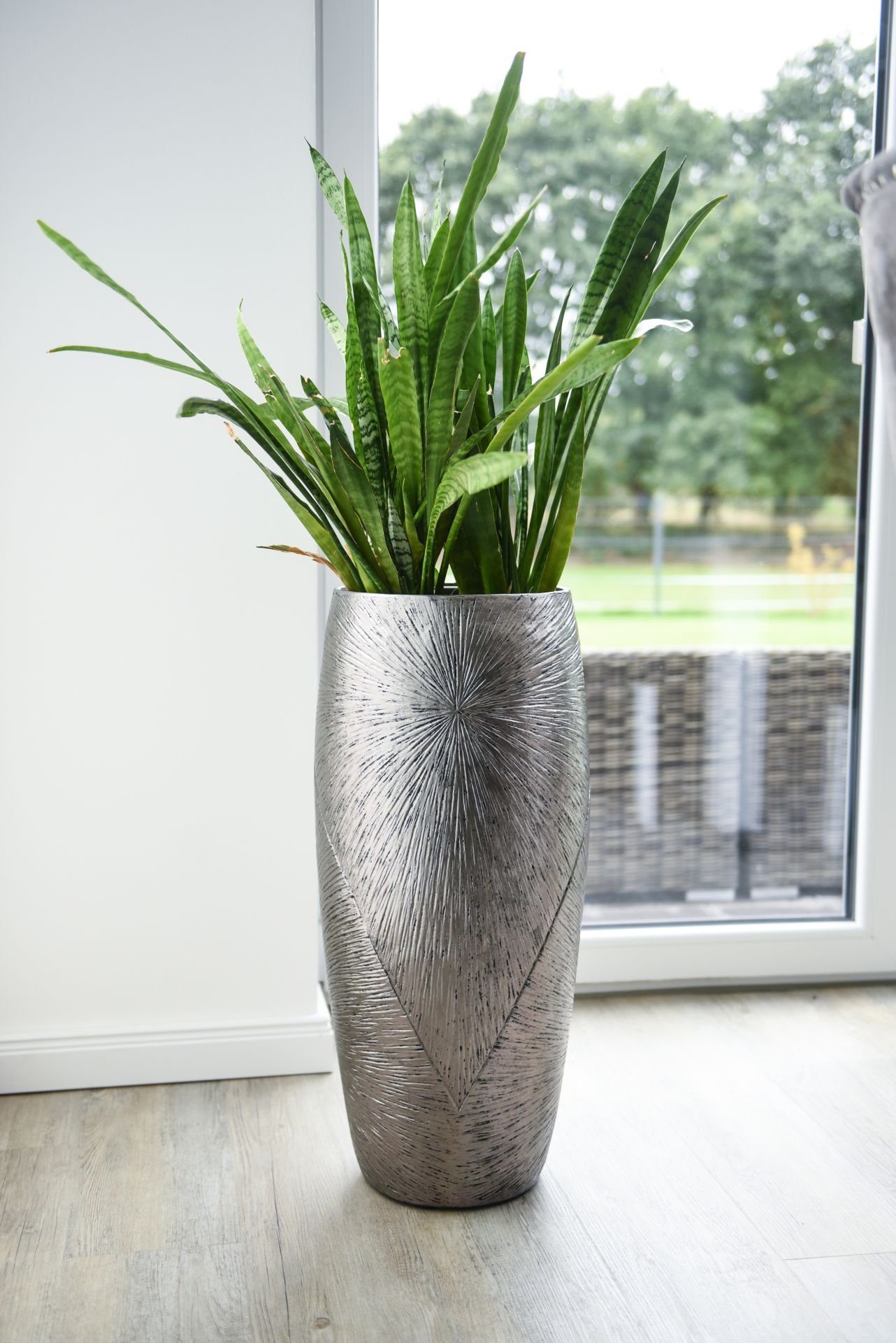 VIVANNO Pflanzkübel Pflanzkübel Pflanzgefäß Fiberglas 