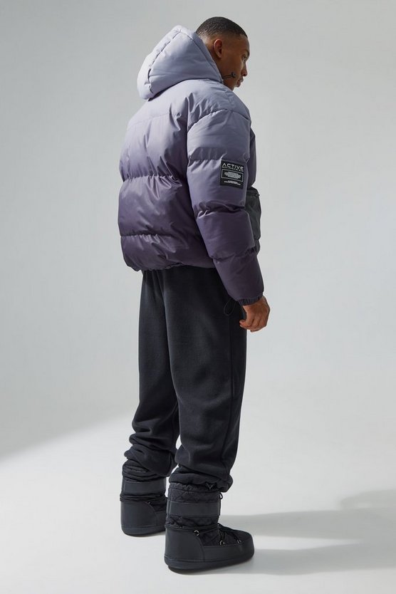Oversize Ski-Steppjacke mit Farbverlauf