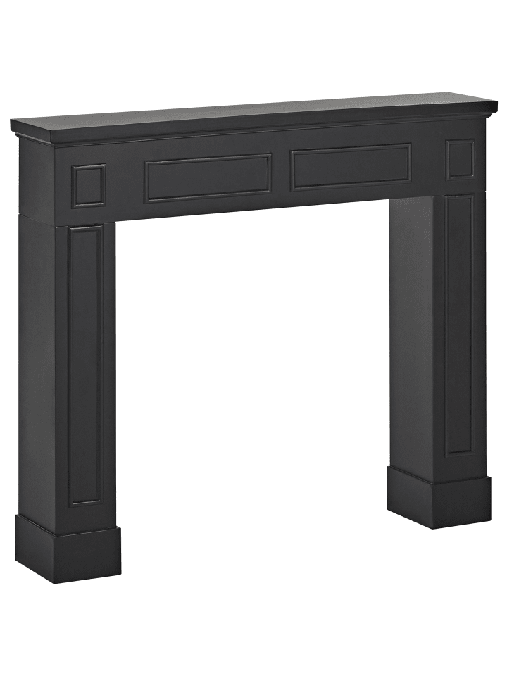Beliani Kaminumrandung BROADWATER in Schwarz - (W) 110 x (H) 96 x (L) 22 cm günstig kaufen onesize