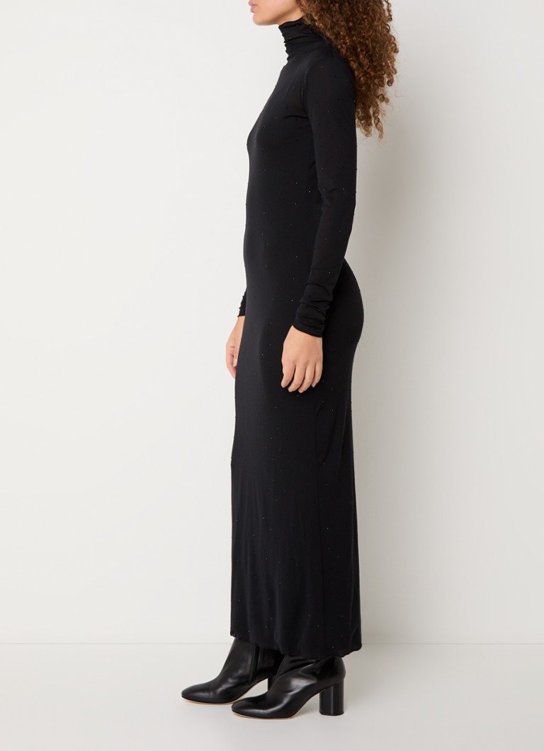Max & Co Afef semi-transparent midi dress with rhinestones