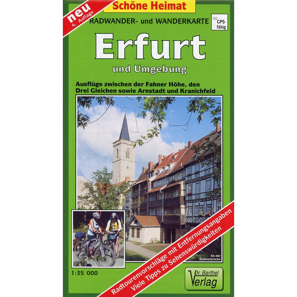 Erfurt und Umgebung 1 : 35 000. Radwander- und Wanderkarte - Wanderkarte