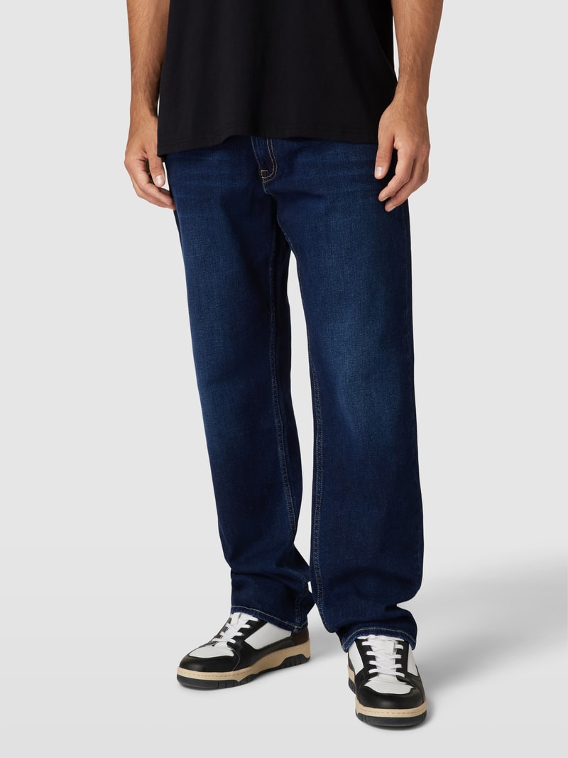 Relaxed Fit Jeans im 5-Pocket-Design Modell 'KIRAN' in marineblau