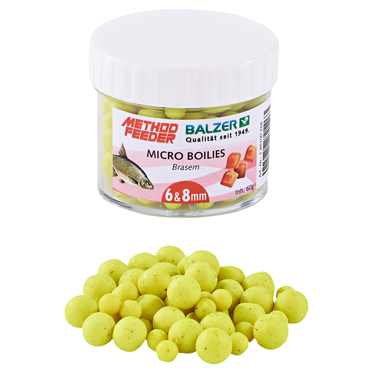 Balzer Method Feeder Boilies (gelb, brasem)