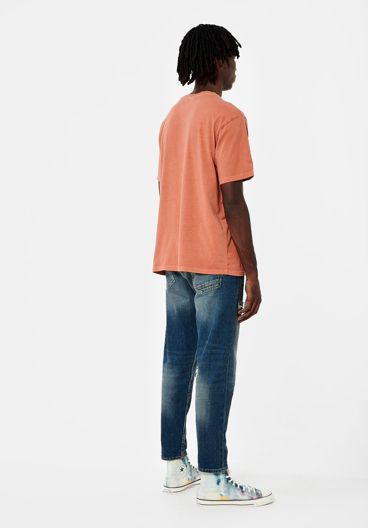 SAUL   T-shirt orange Homme en 100% coton