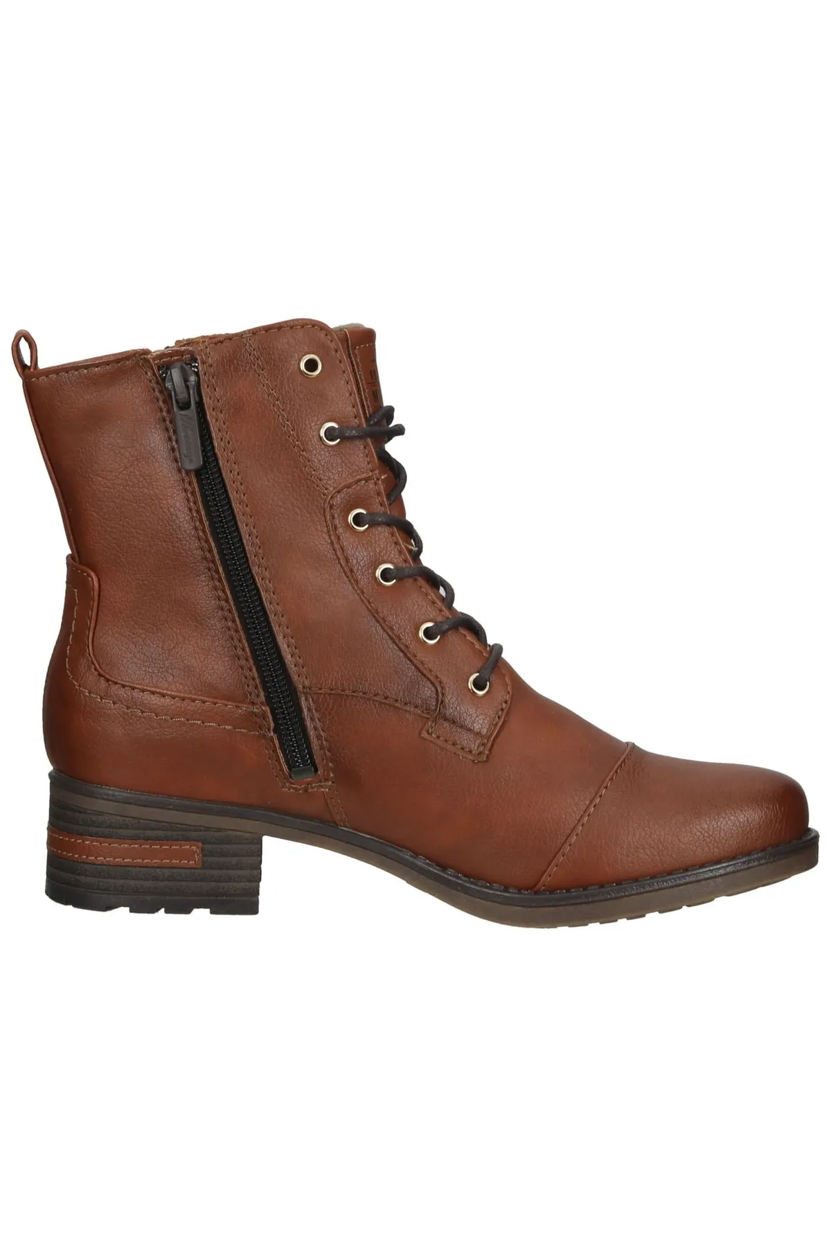Mustang  Stiefelette - Braun - Blockabsatz