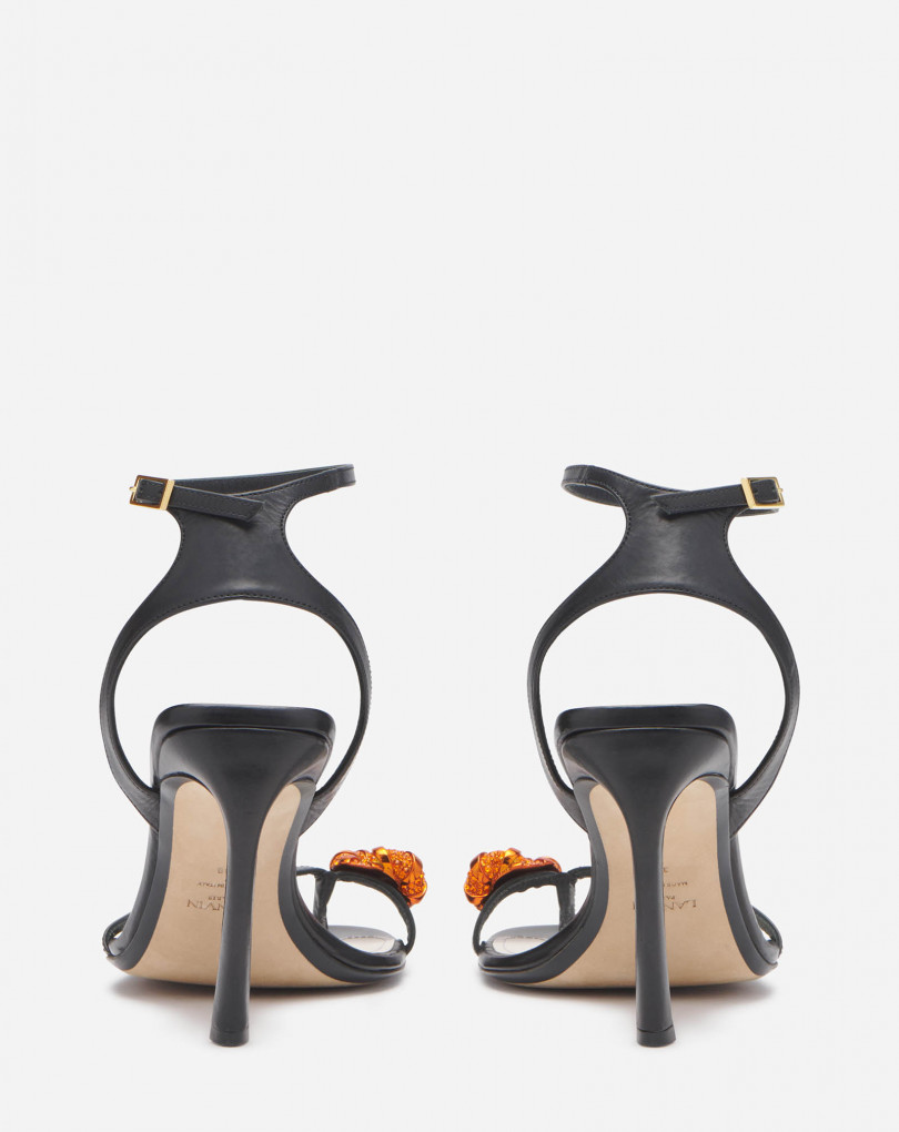 SANDALES SWING EN CUIR AVEC BIJOU MELODIE