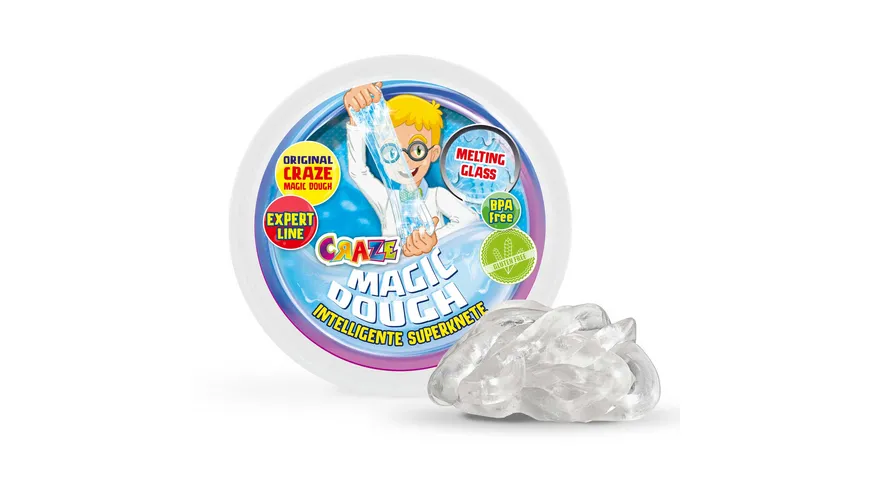 CRAZE - MAGIC DOUGH Dose mit 70gr intelligenter Superknete - flüssiges Glas 70 g