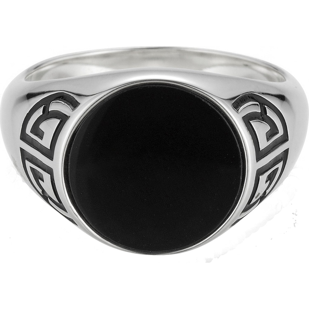 caï Bague pour hommes 925 Argent noir Bague
