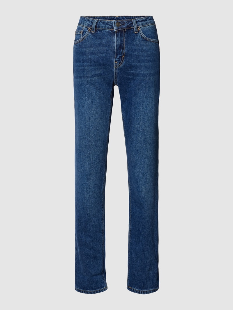 Straight Fit Jeans im 5-Pocket-Design in dunkelblau