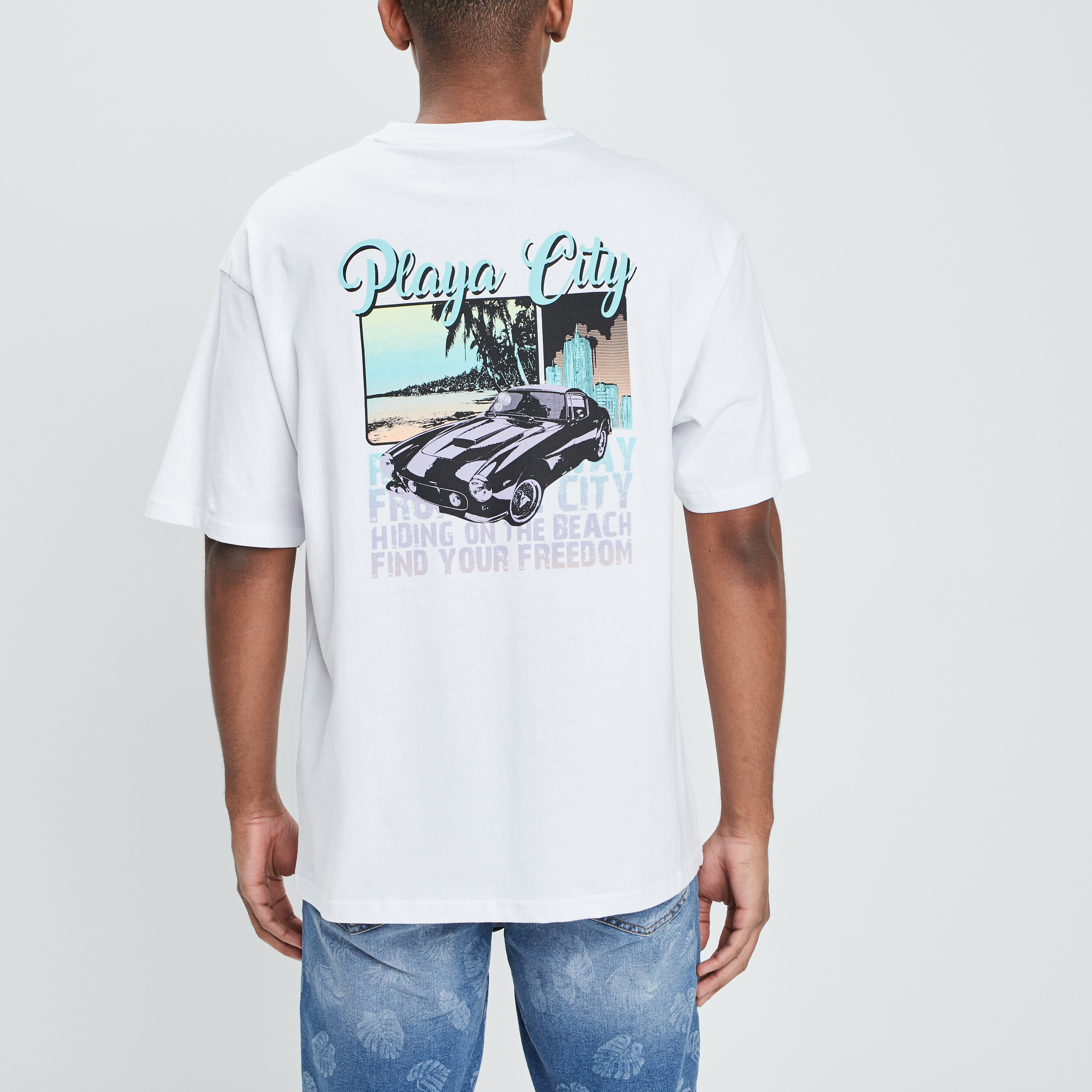 T-shirt manches courtes blanc homme | La Halle