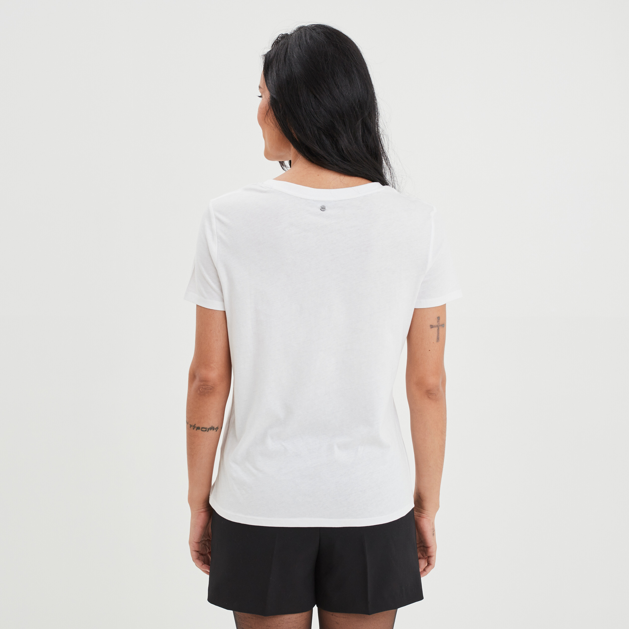 T-shirt manches courtes coton Liberto ecru femme | La Halle