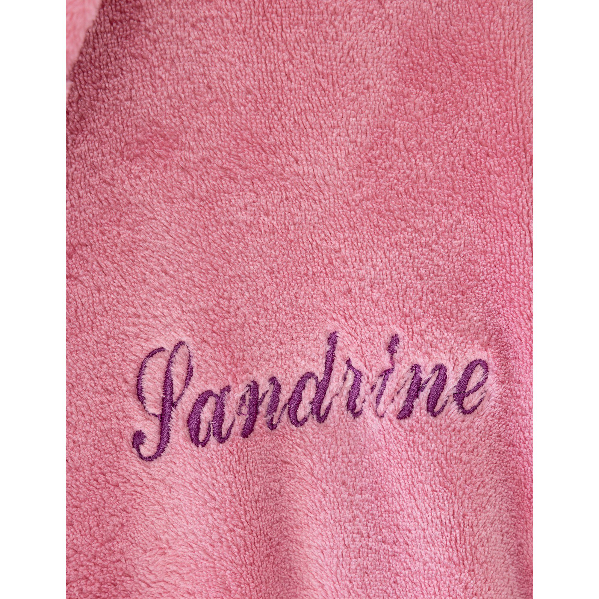 Peignoir de bain enfant à capuche licorne personnalisable microfibre