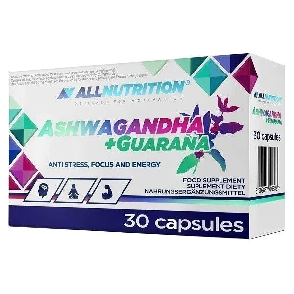 „Allnutrition“ ašvaganda 300 mg + guaranos, kapsulės