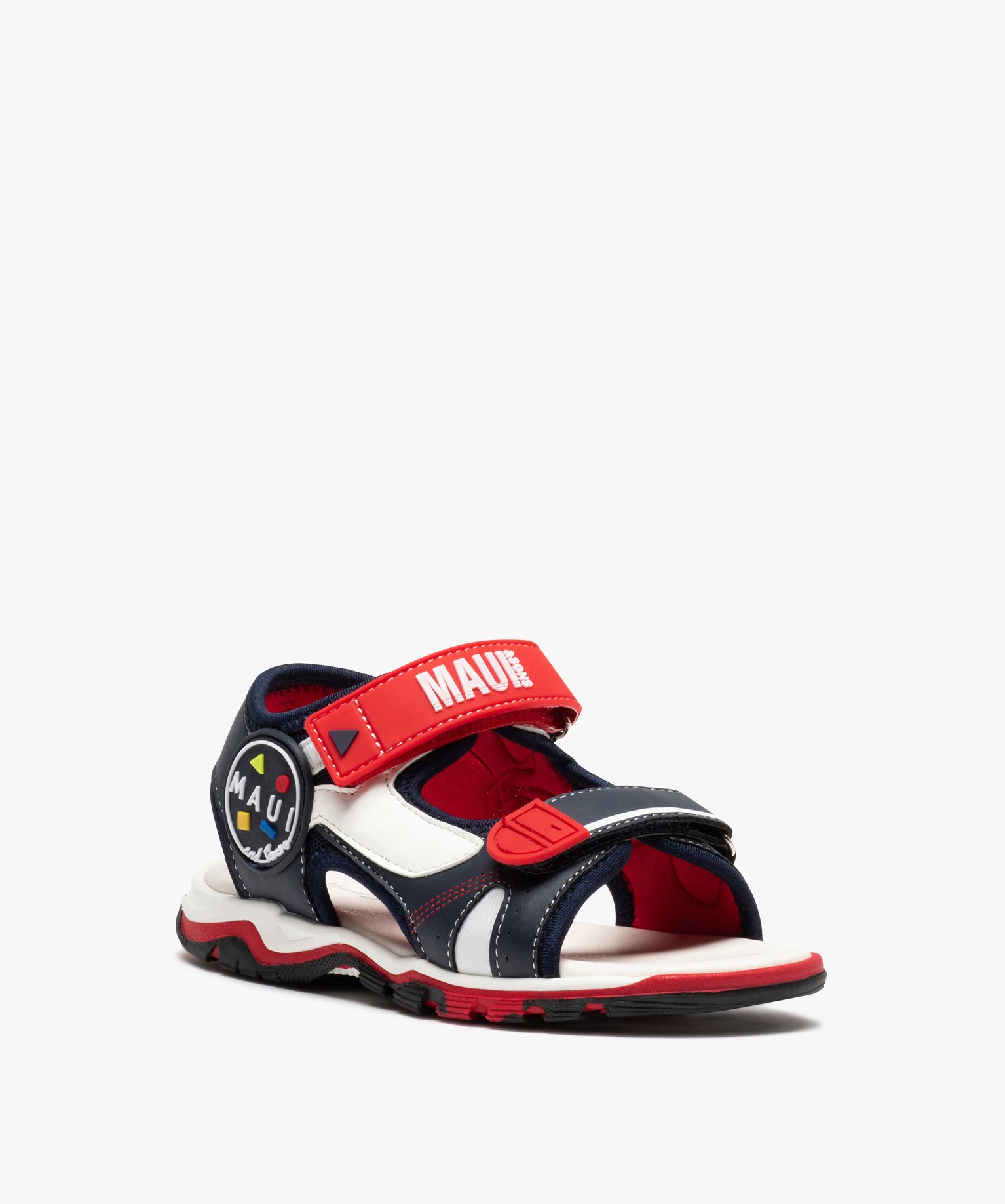 Sandales Garçon tricolores à double scratch - Maui & Sons marine | GEMO