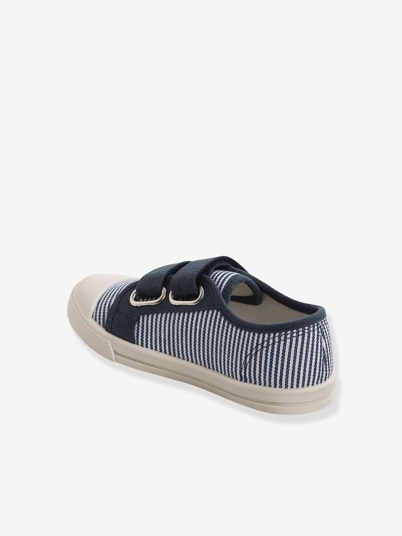 Baskets scratchées en toile enfant moutarde