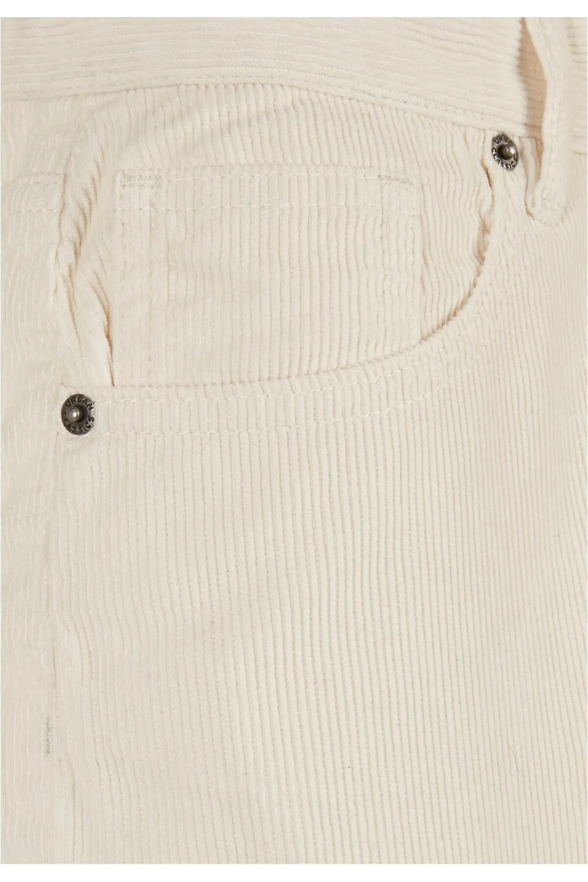 Urban Classics  Damen Cordhose im 90er-Jahre-Stil mit hohem Bund und weitem Bein