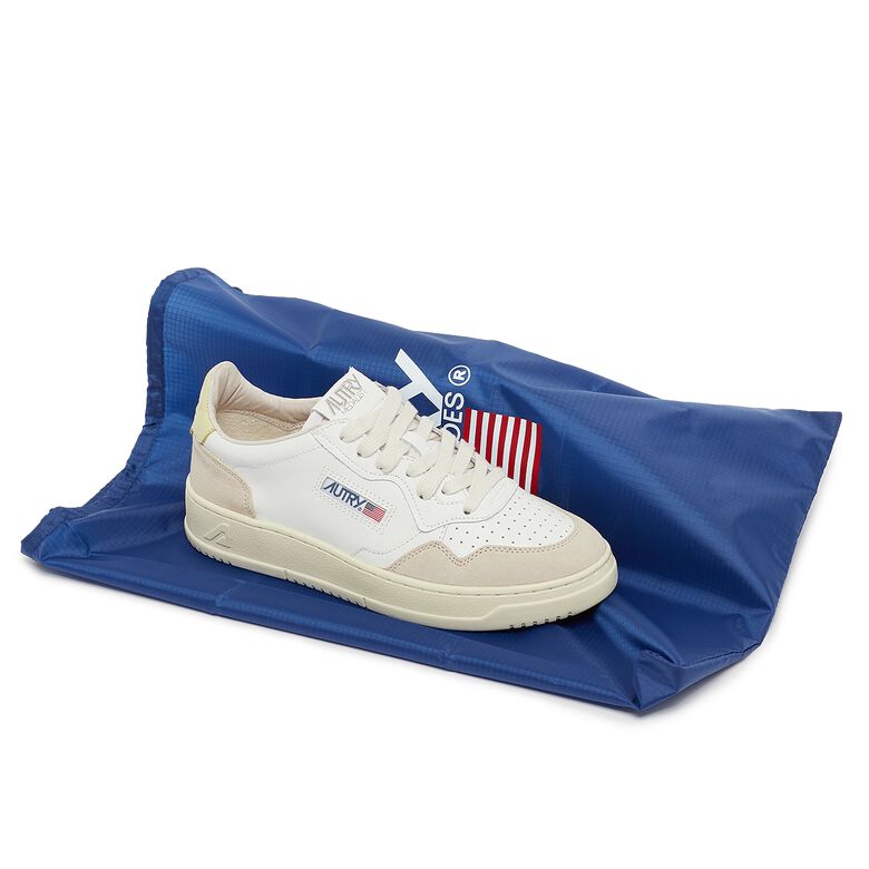 Autry Wmns Medalist Low leat/suede wht/lemgra