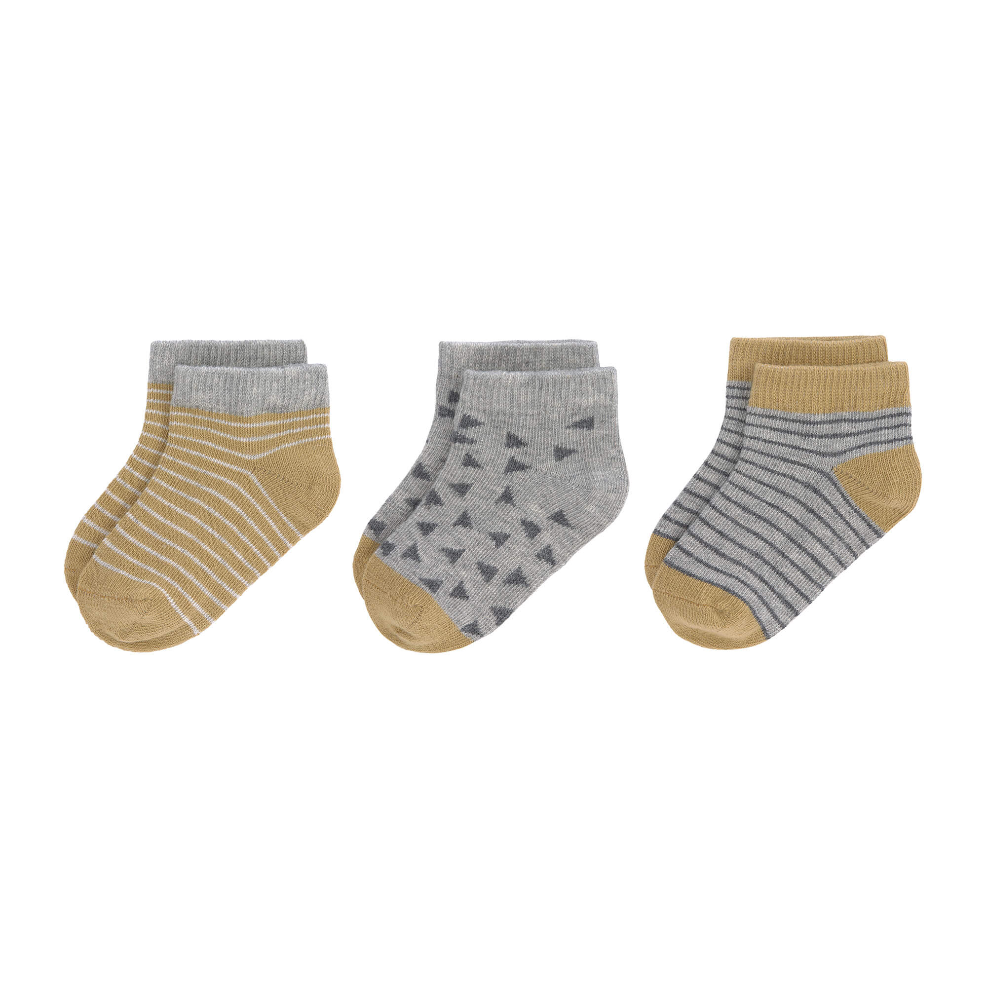 Kinder Sneaker Socken (3er-Set), Curry