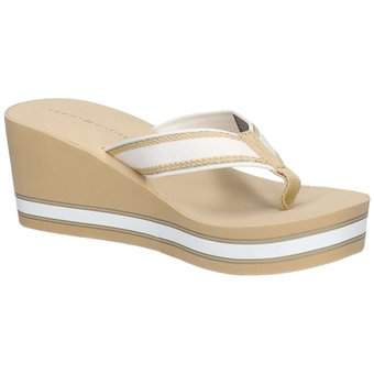 Tommy Hilfiger Wedge Beach Sandal in beige