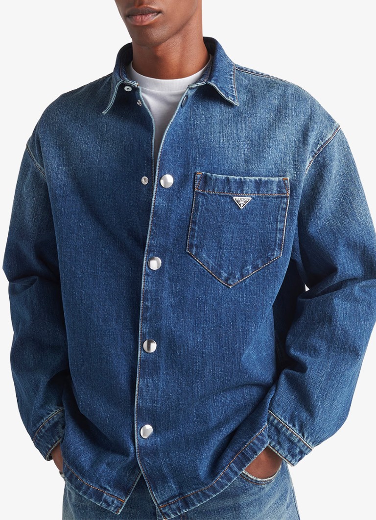 Prada jeans srajca regular fit z žepom na prsih