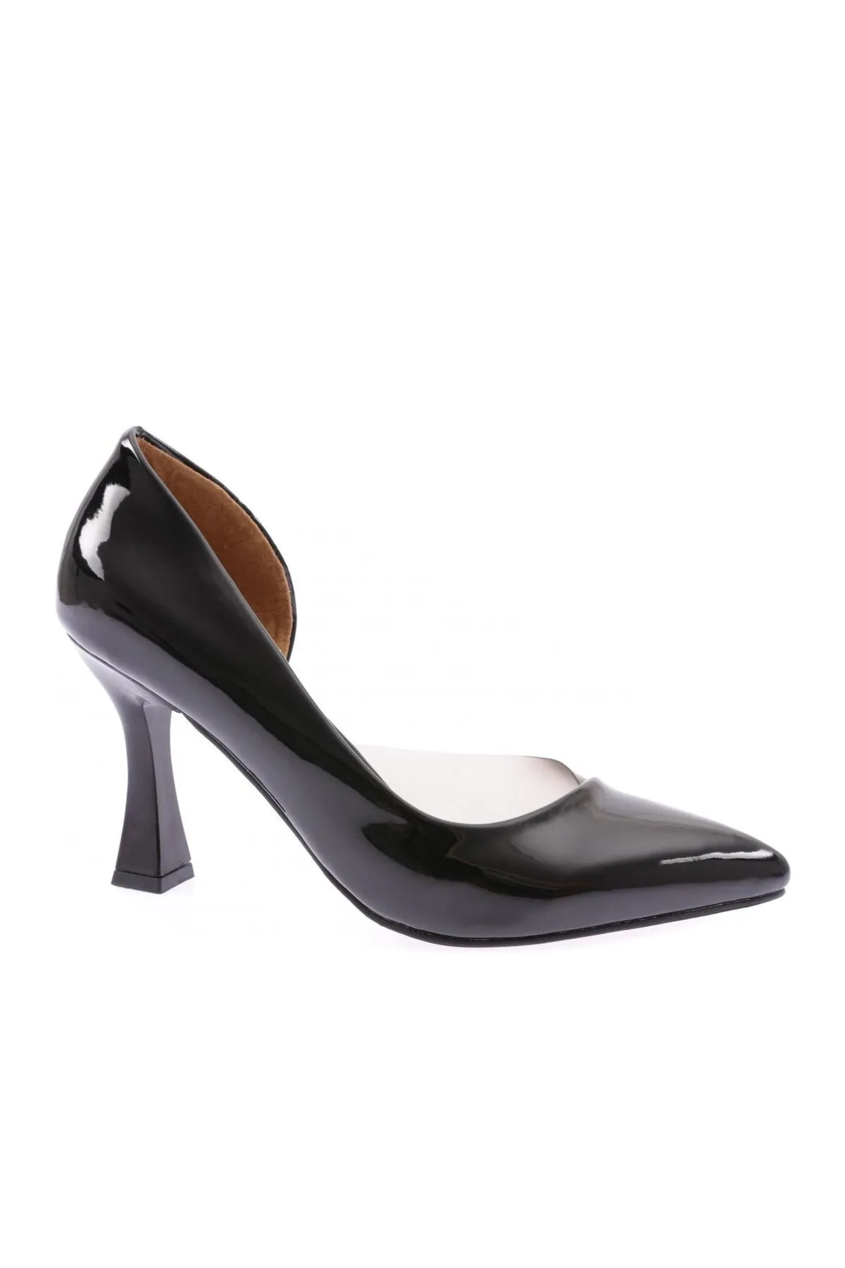 DGN  Schwarzes Lackleder - Stilettos mit spitzer Spitze für Damen