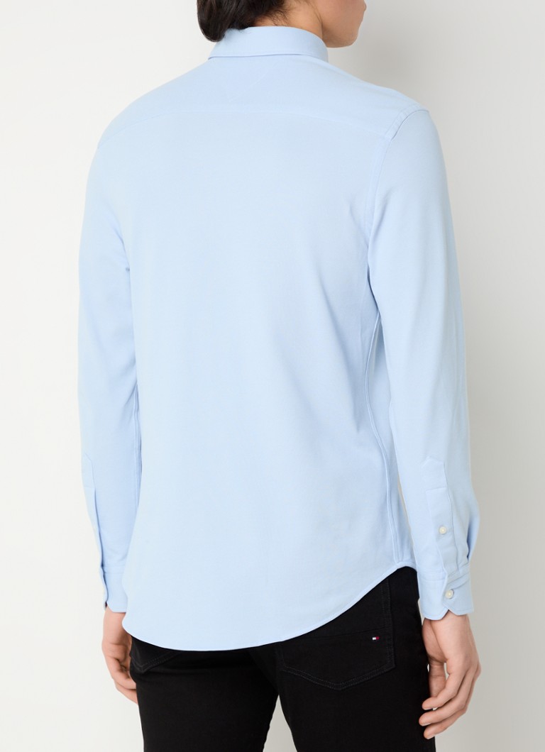 Tommy Hilfiger slim fit košulja od pike pamuka s logotipom