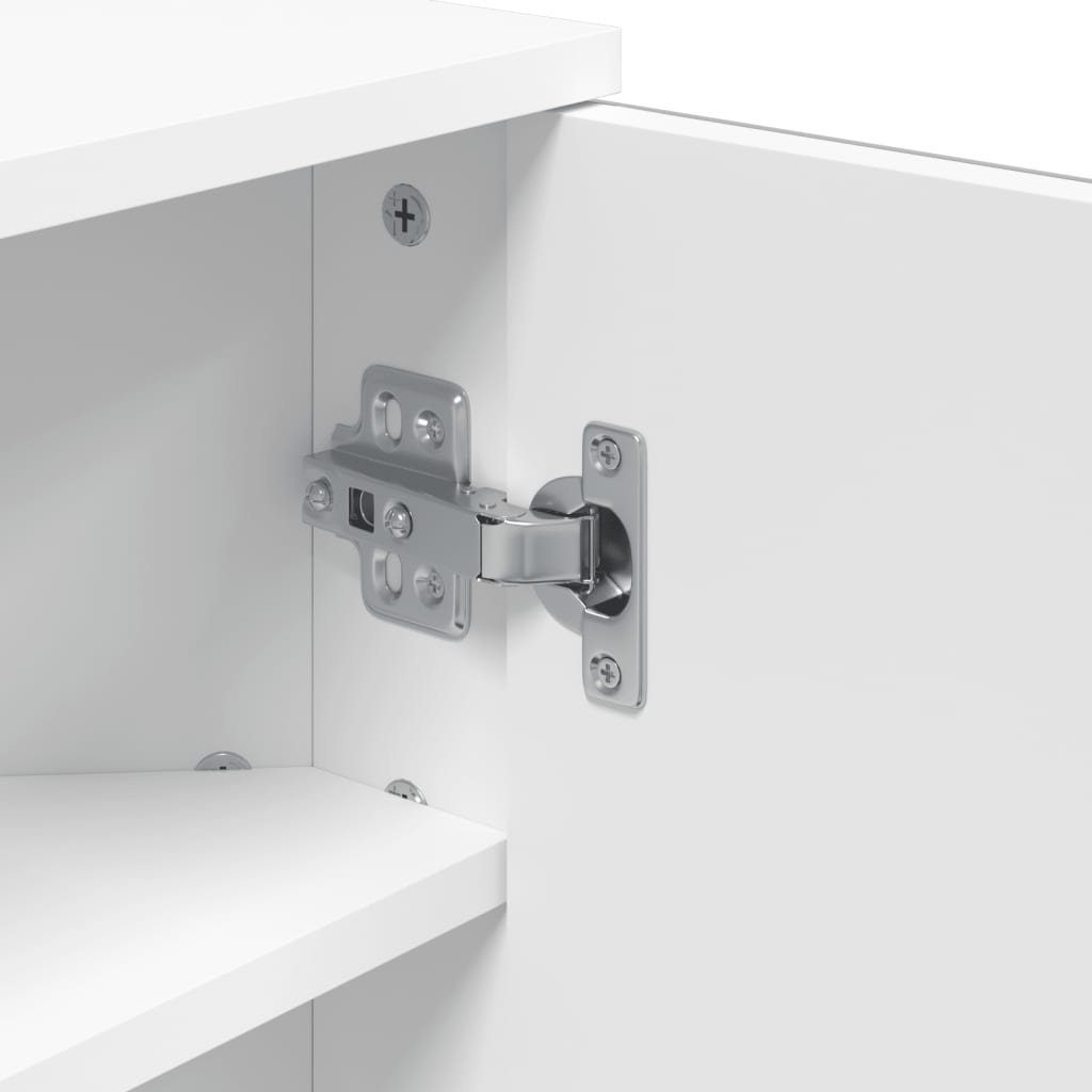 vidaXL Badezimmerspiegelschrank Eck-Spiegelschrank Weiß 30x24x60 cm (1-St)
