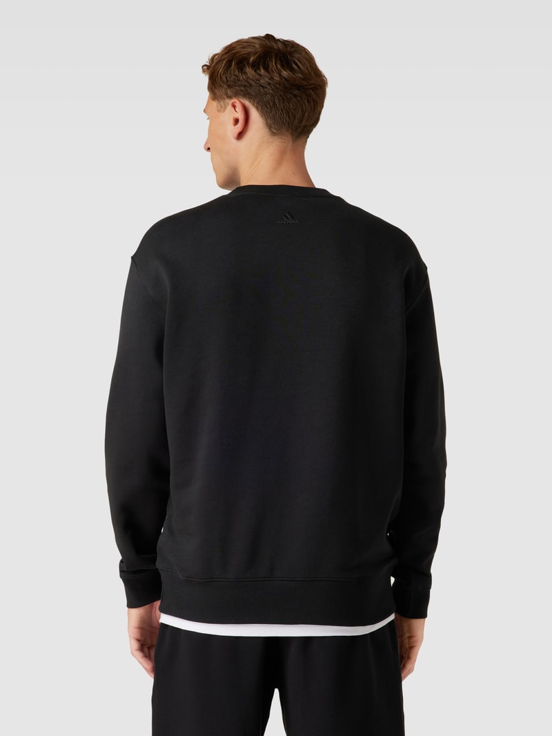 Sweatshirt mit Label-Print in schwarz