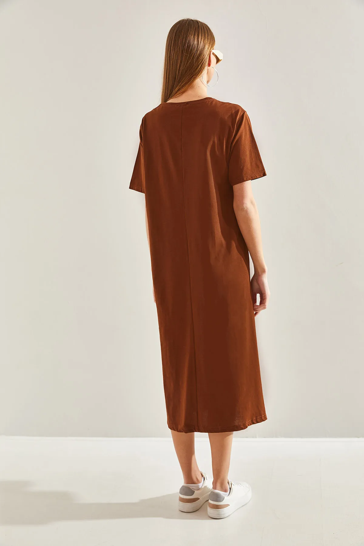 Bianco Lucci  Damen Basic Langes Kleid