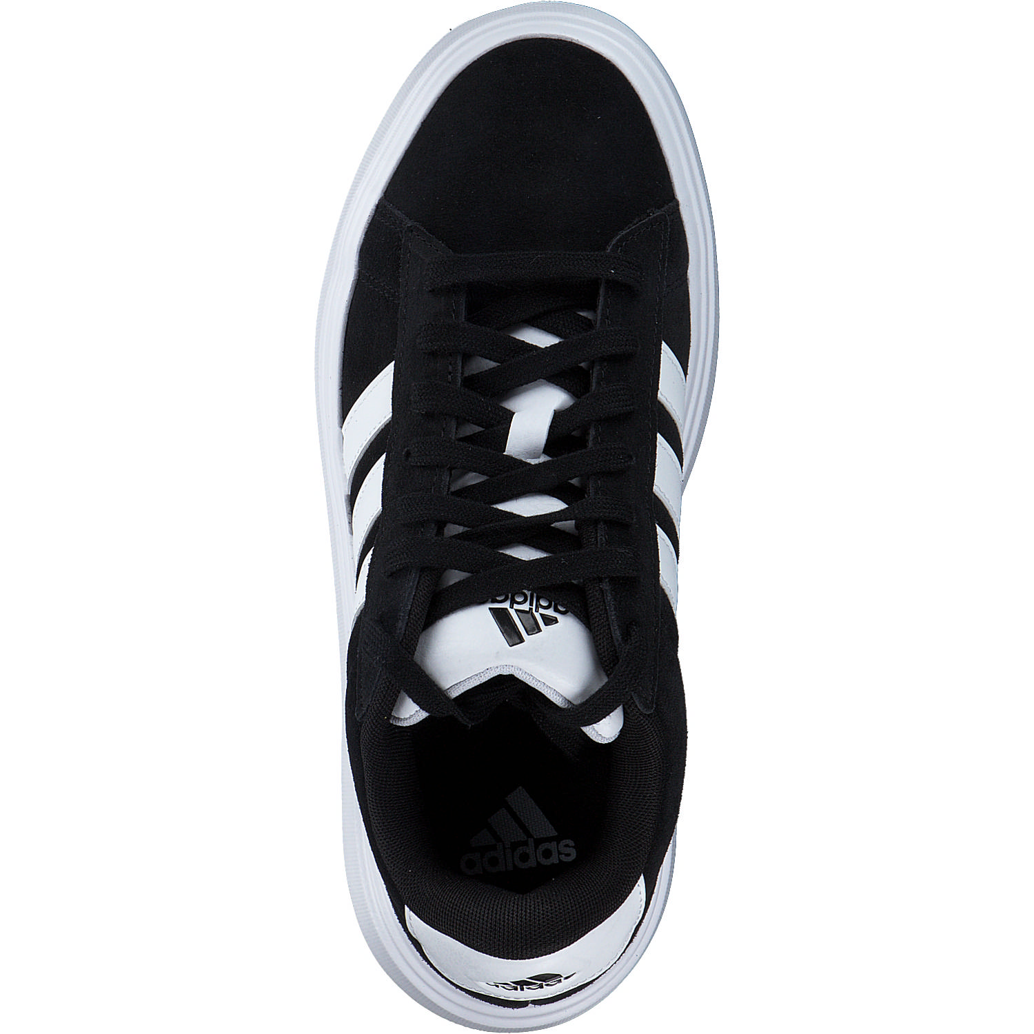 Adidas Grand Court Platform Suede, Schnürschuhe, Damen, Schwarz