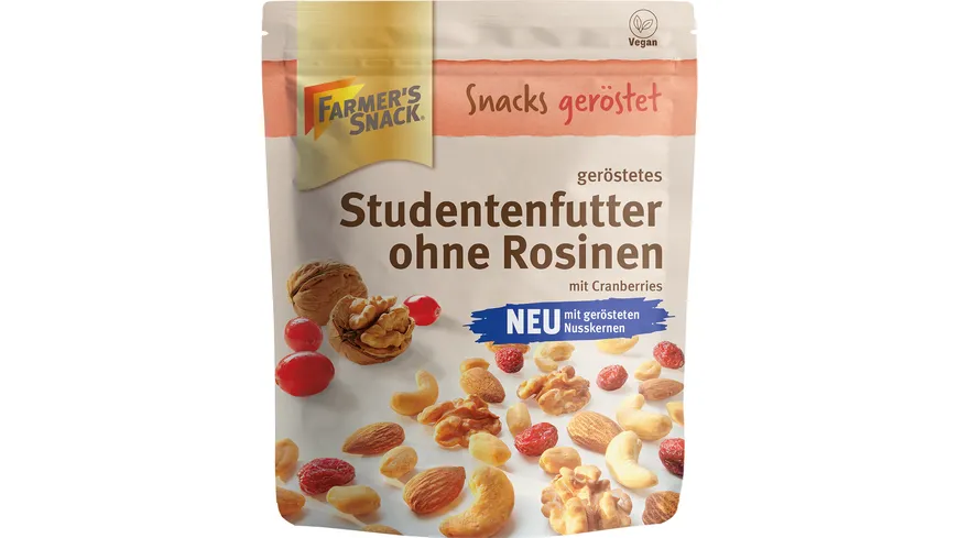 FARMER'S SNACK Studentenfutter ohne Rosinen geröstet 125 g