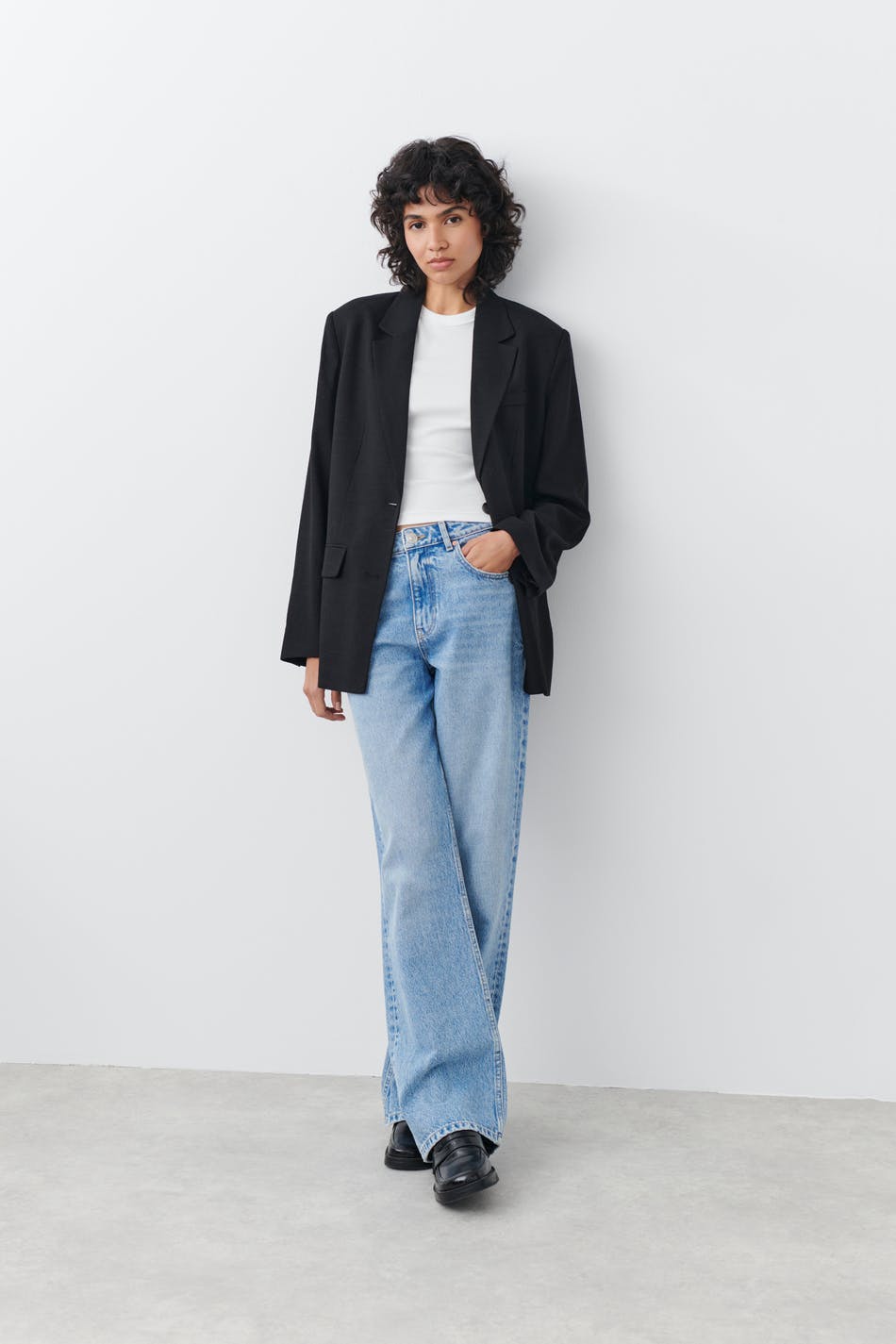 Linen blend blazer