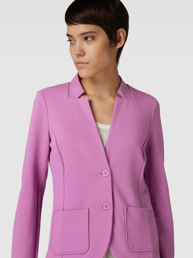 Blazer in unifarbenem Design mit Eingrifftaschen in mauve