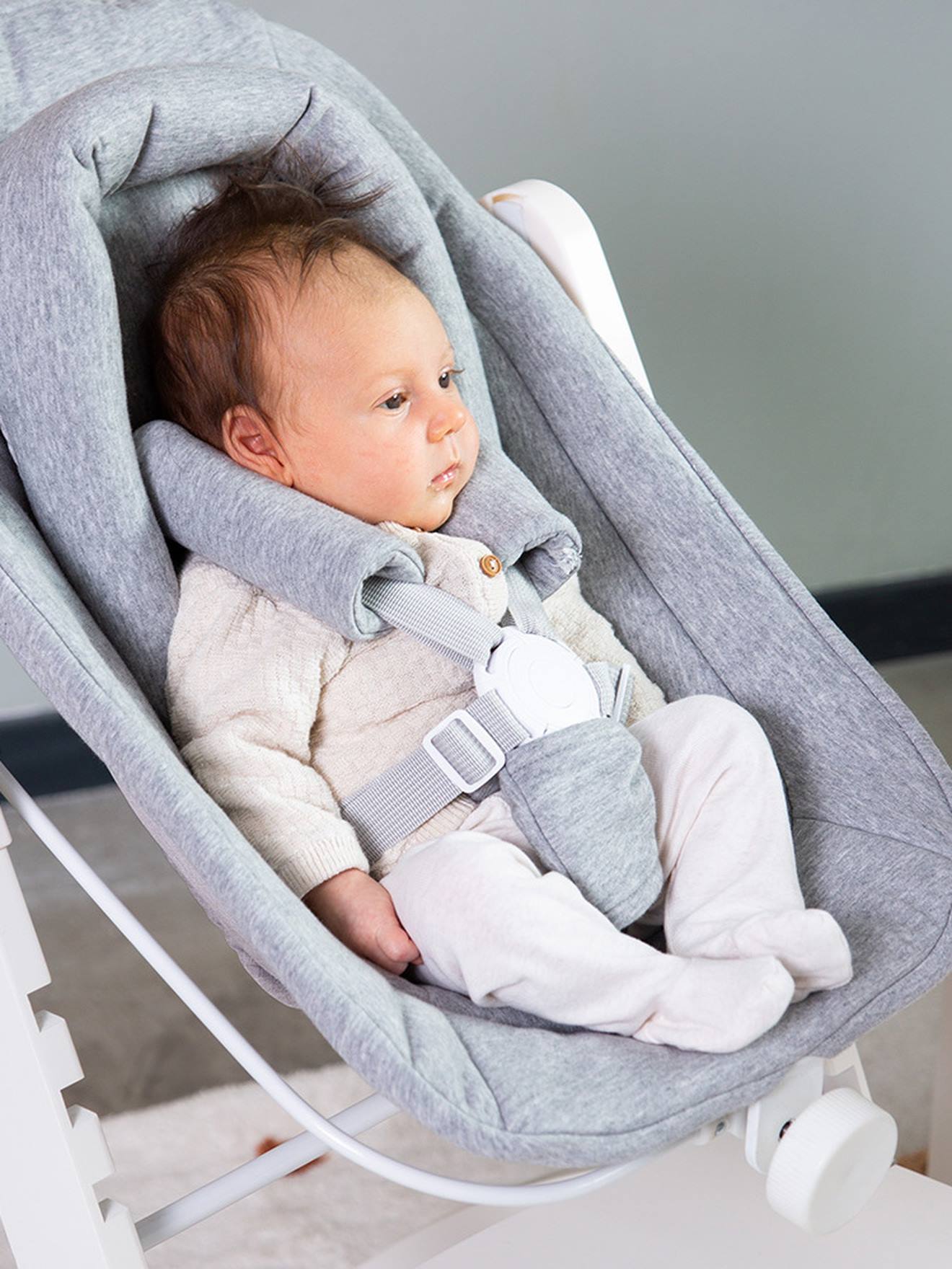 Chaise évolutive + tablette Newborn Evosit CHILDHOME écru