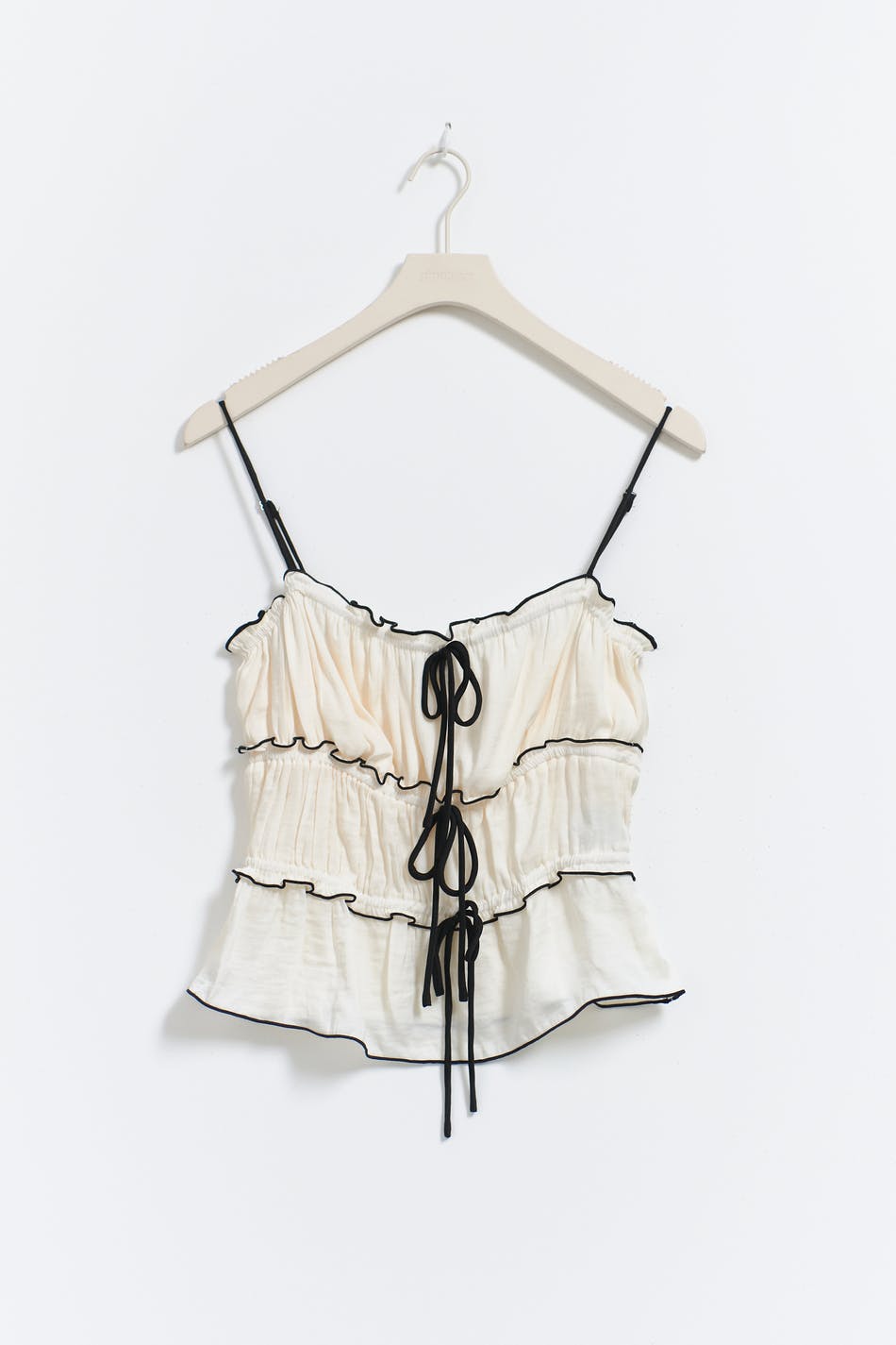 Contrast satin singlet