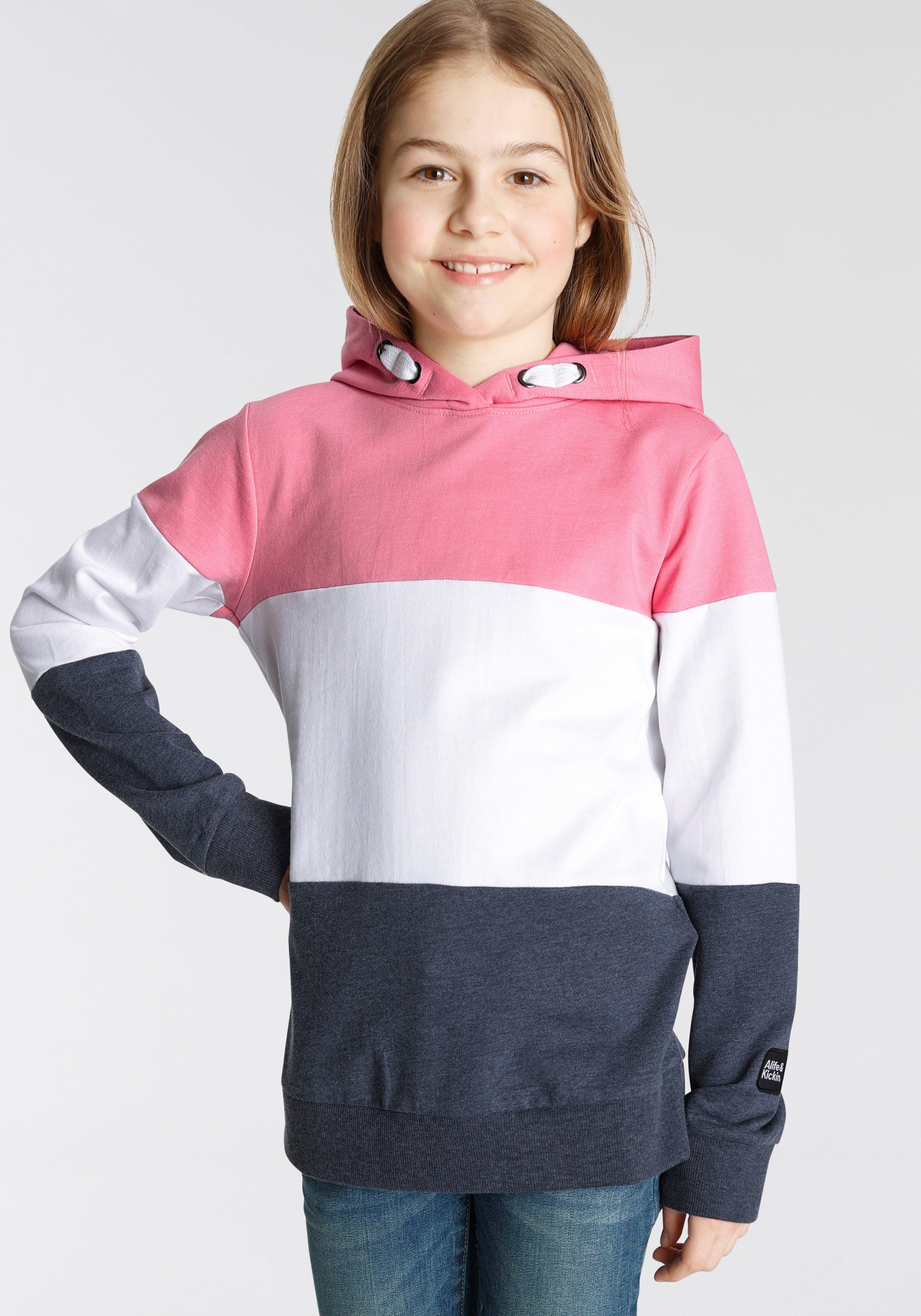 Alife & Kickin Kapuzensweatshirt mit coolem Colourblocking NEUE MARKE! Alife & Kickin für Kids.