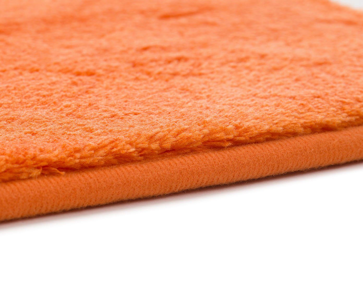Badematte Rio Premium Gözze, Höhe 18 mm, rutschhemmend beschichtet, fußbodenheizungsgeeignet, schnell trocknend, Polyester, Badteppich, Uni Farben, waschbar, rechteckig & rund erhältlich