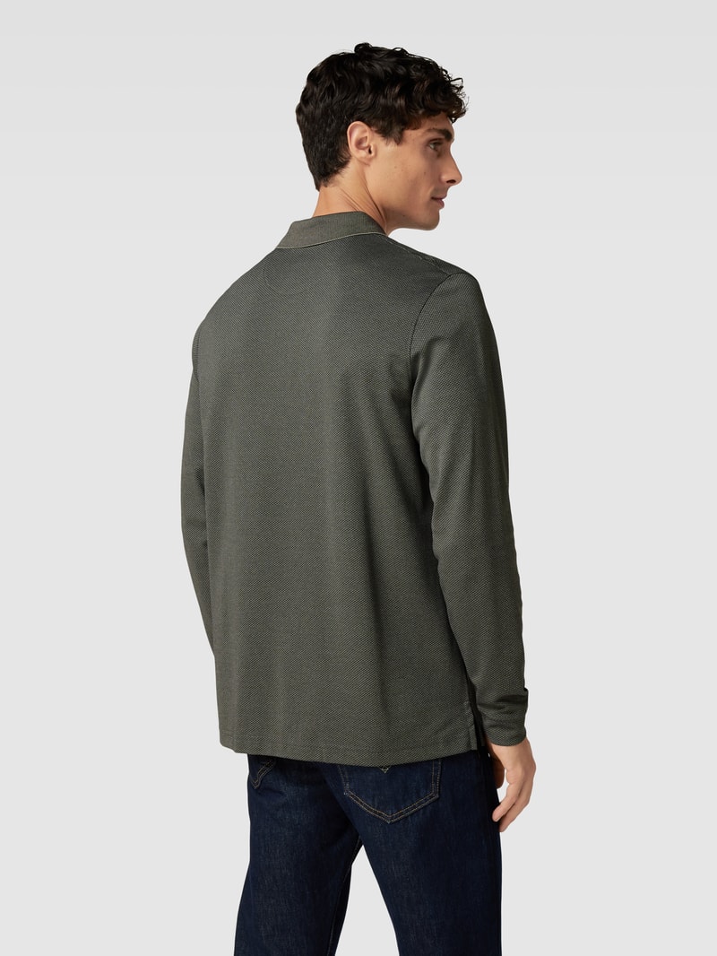 Poloshirt im langärmeligen Design Modell 'CARBON' in anthrazit