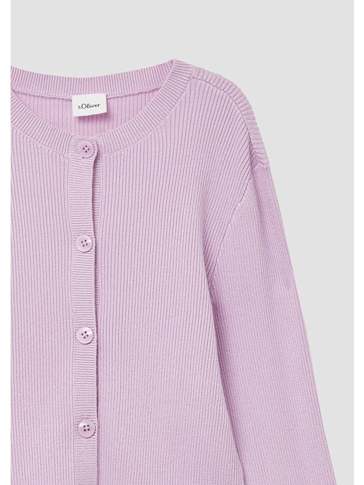 s.Oliver Strickjacke langarm in Lila günstig kaufen
