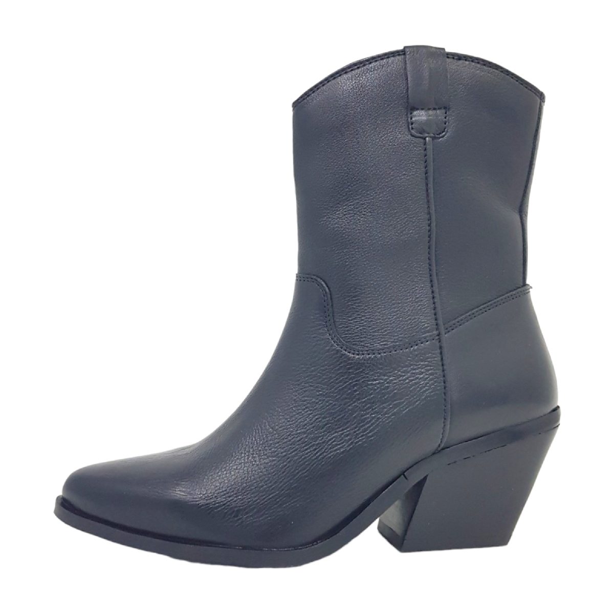 Lazamani Booties Western Mid-High 53.596 - Ladies Schwarz Black