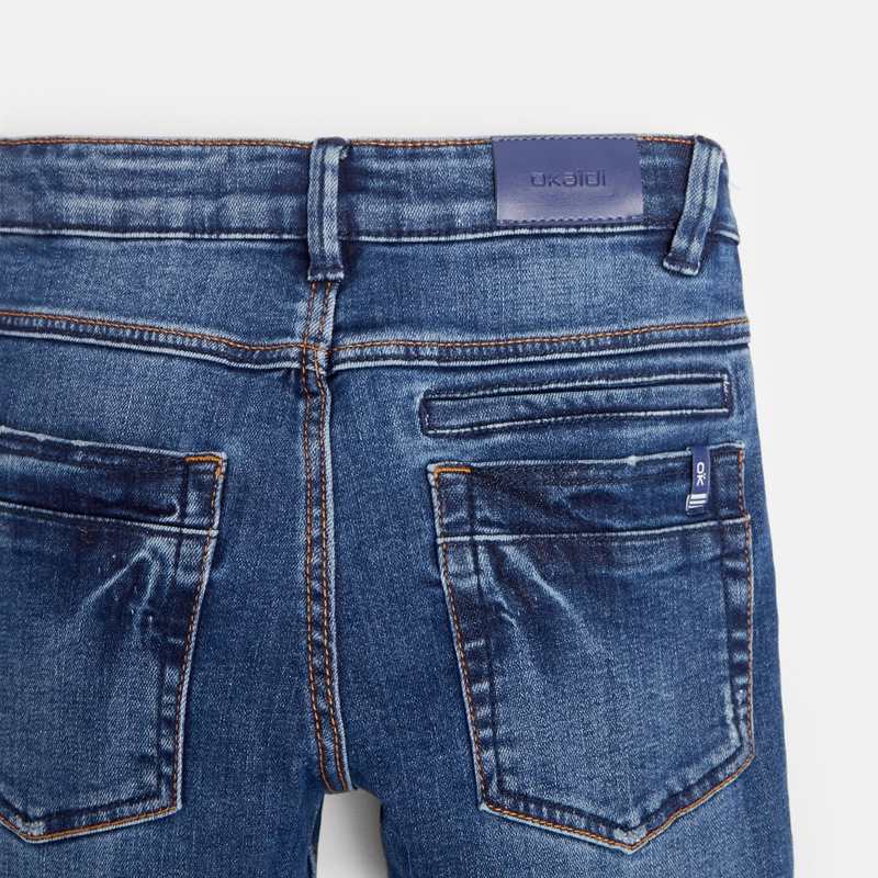 Jean skinny denim chaud stone bleu garçon